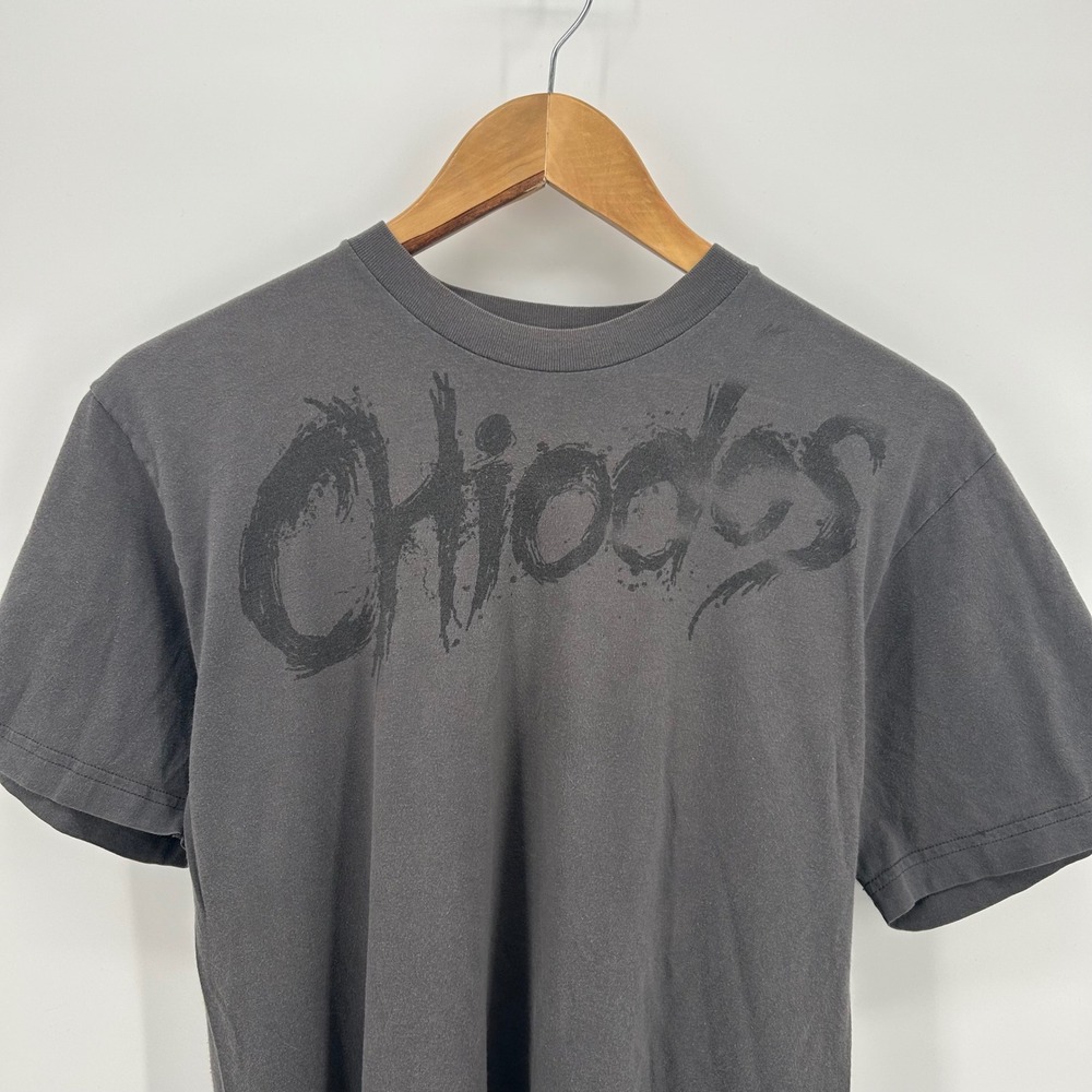 Vintage Chiodos T-Shirt Mens Medium Gray Y2K Post Hardcore Emo Band Tee American